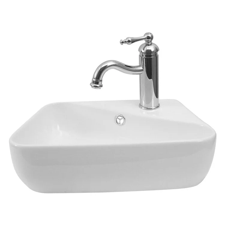 Lavatory Sink Nikki Wall Hung 17 Inch White