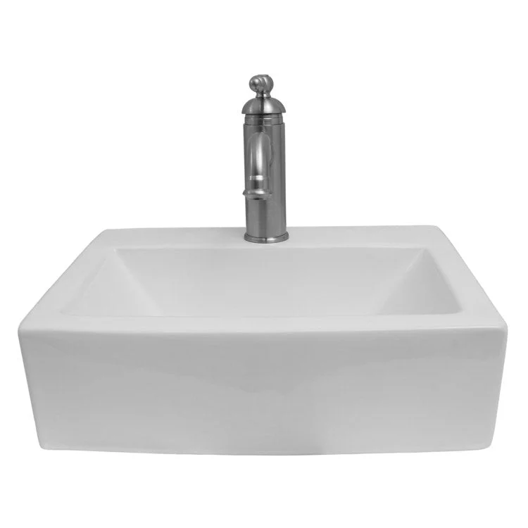 Lavatory Sink Sophie Wall Hung 17 Inch Rectangle White