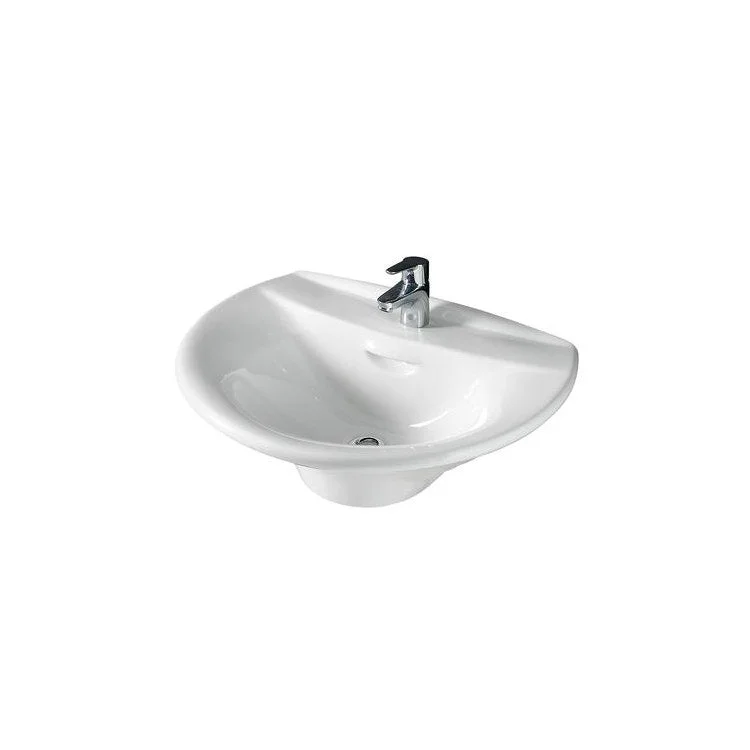 Lavatory Sink Venice Wall Hung 13 Inch 4 Inch Spread White