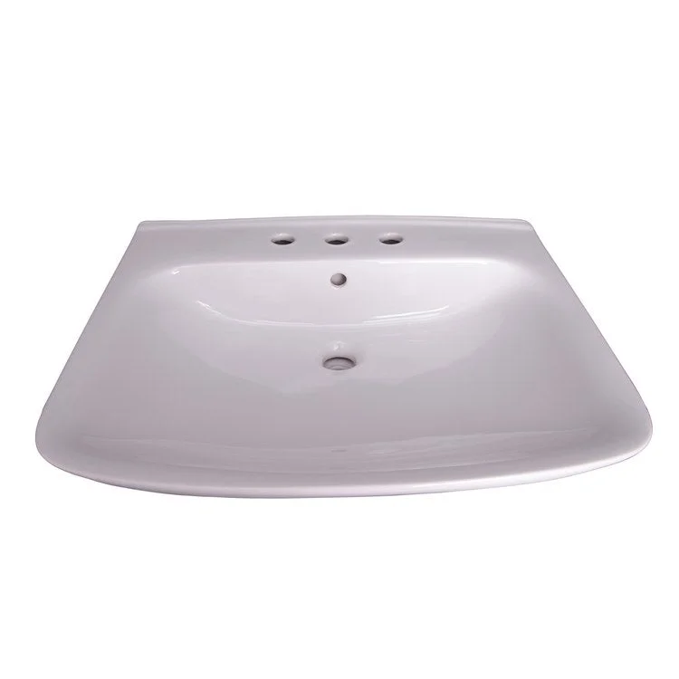 Lavatory Sink Eden Wall Hung 23-1/8 Inch 8 Inch Spread Rectangle White