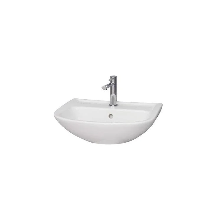 Lavatory Sink Lara 540 Wall Hung 17 Inch 8 Inch Spread White