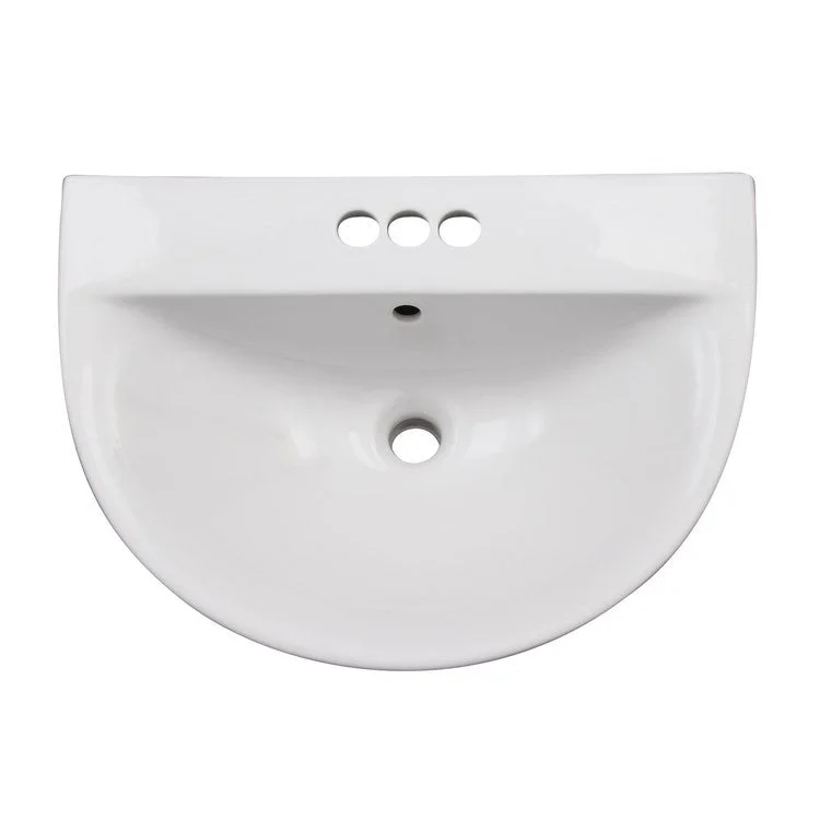 Lavatory Sink Morning 550 Wall Hung 16-7/8 Inch 4 Inch Spread White