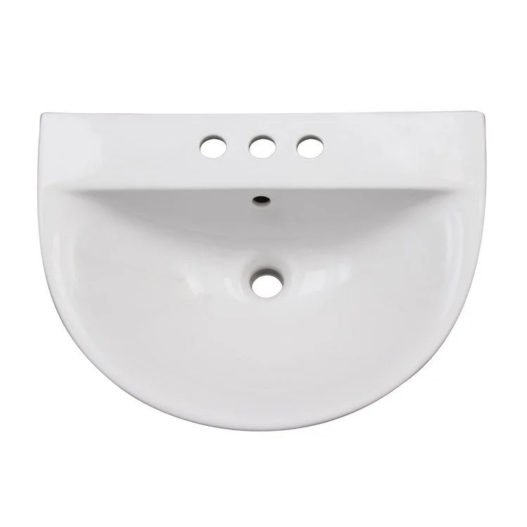 Lavatory Sink Morning 550 Wall Hung 16-7/8 Inch 8 Inch Spread White