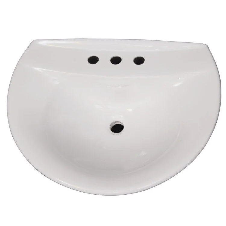 Lavatory Sink Venice 520 Wall Hung 13 Inch 8 Inch Spread White