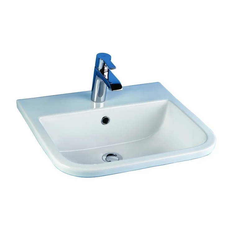 Lavatory Sink Drop In 20 Inch Rectangle White