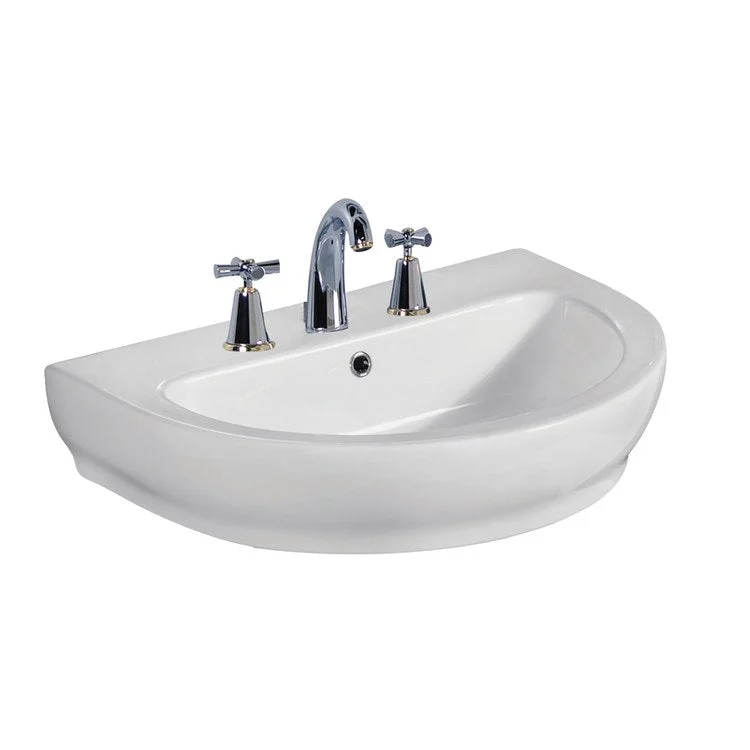 Lavatory Sink Harmony 650 Wall Hung 25-5/8 Inch 8 Inch Spread White