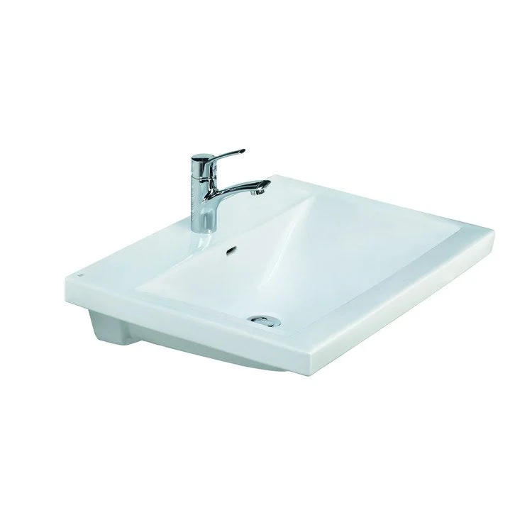 Lavatory Sink Mistral 510 Wall Hung 20-1/8 Inch Rectangle White