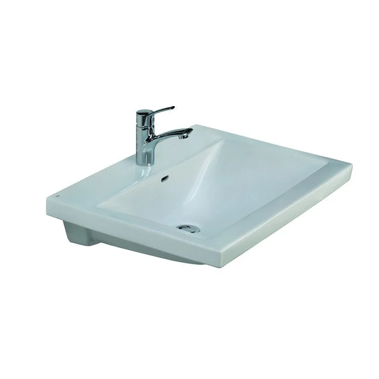 Lavatory Sink Mistral 650 Wall Hung 25-5/8 Inch Rectangle White