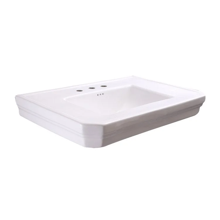 Lavatory Sink Corbin Wall Hung with Overflow 32 Inch 8 Inch Spread White