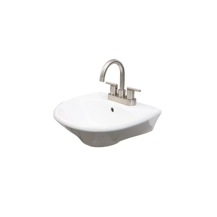 Lavatory Sink Gair Wall Hung 16-1/2 Inch 4 Inch Spread White