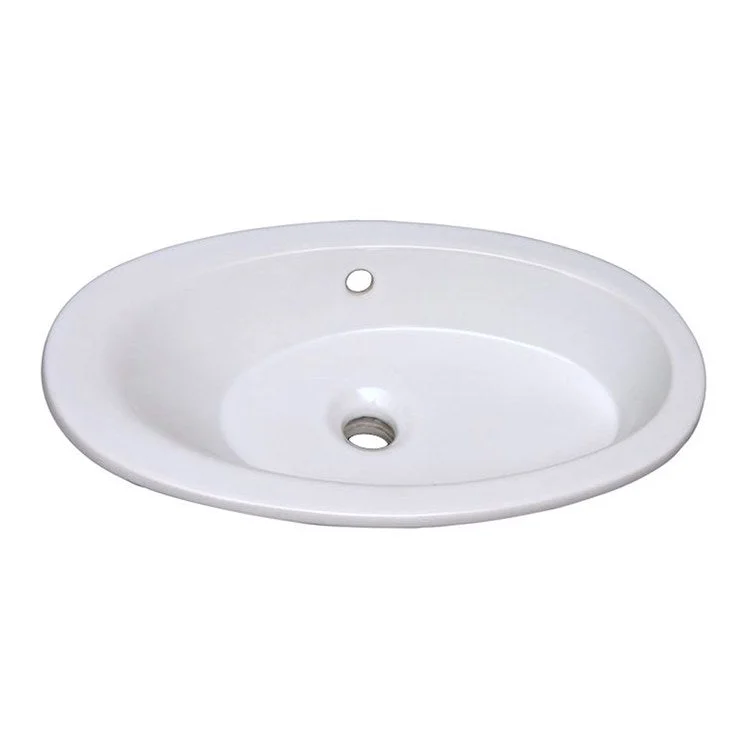 Lavatory Sink Infinity Drop In 22 Inch Oval White