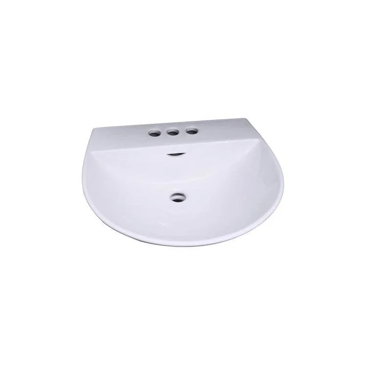 Lavatory Sink Reserva 550 Wall Hung 21-3/4 Inch 4 Inch Spread White