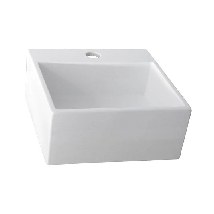 Lavatory Sink Mini Nova Above Counter 12-5/8 Inch Square White