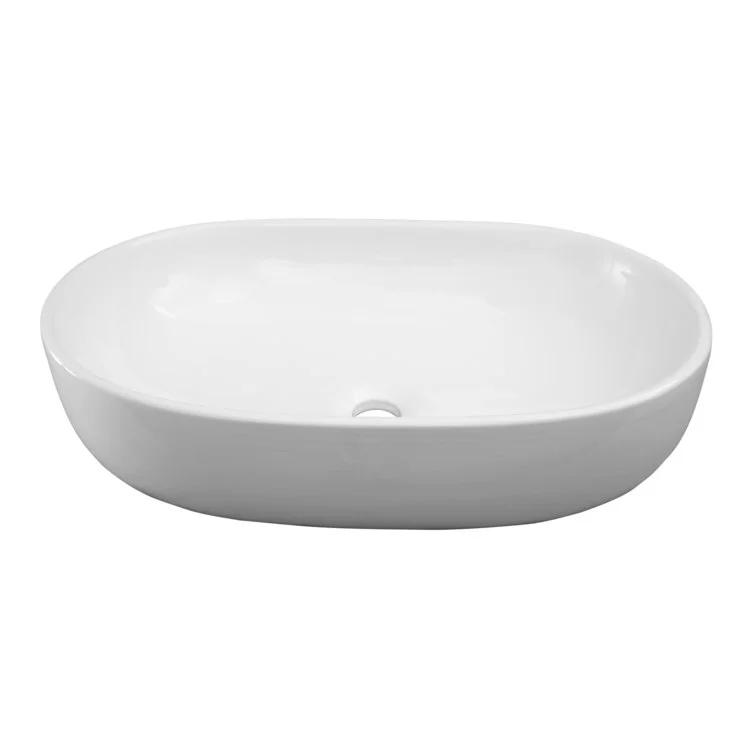 Vessel Kesha Above Counter Oval 23 Inch White Vitreous China