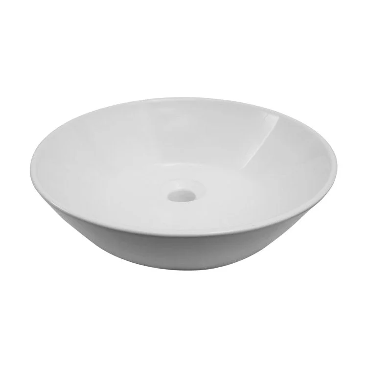 Vessel Joni Above Counter Round 18 Inch White Vitreous China