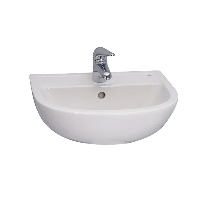 Lavatory Sink Compact Wall Hung 20 Inch White