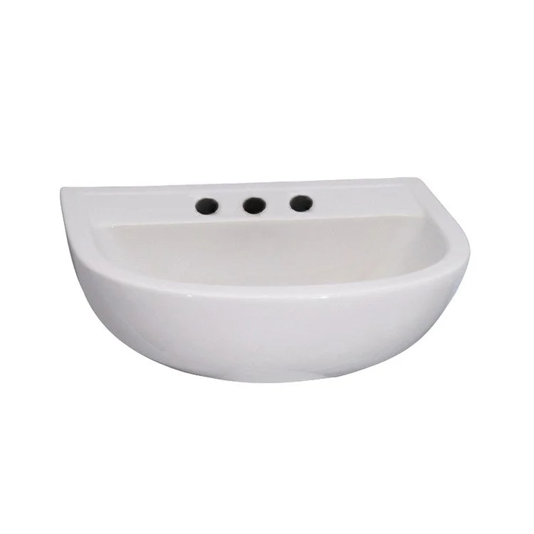 Lavatory Sink Compact Wall Hung 20 Inch 6 Inch Spread White