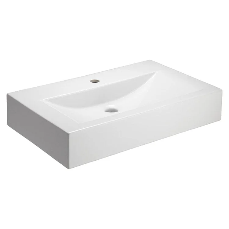 Lavatory Sink Sonja Above Counter 25-5/8 Inch Rectangle White