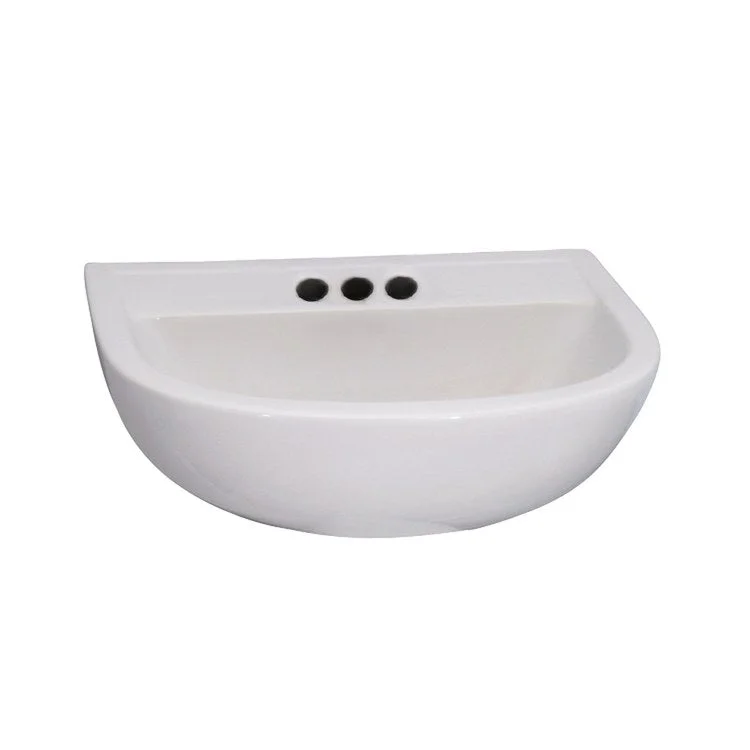 Lavatory Sink Compact 500 Wall Hung 19-3/4 Inch 4 Inch Spread White