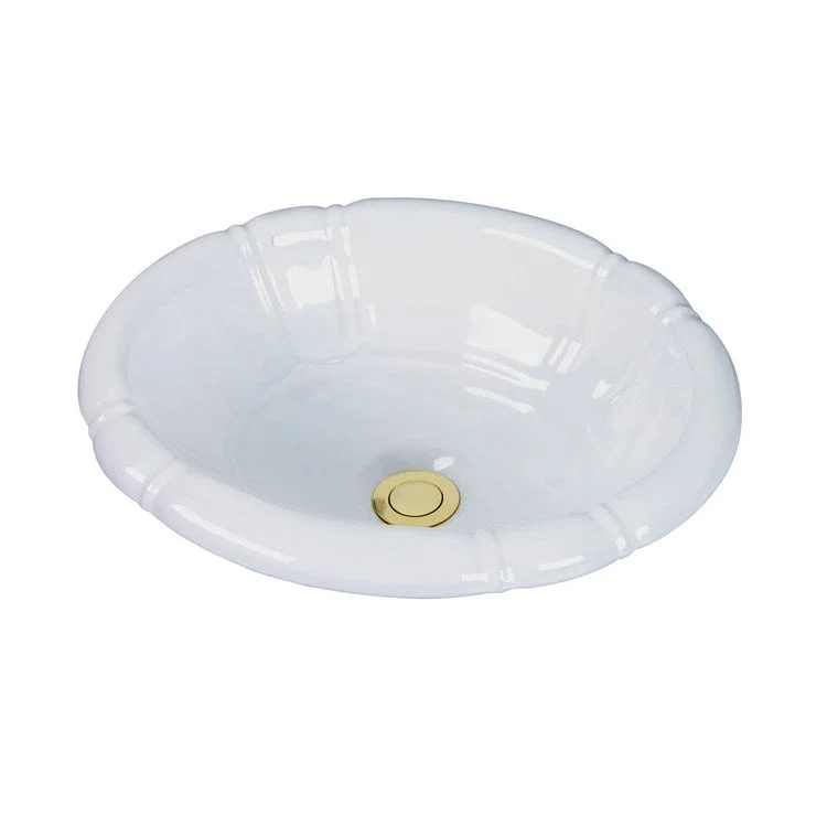 Lavatory Sink Sienna Drop In 15-1/2 Inch Circle White