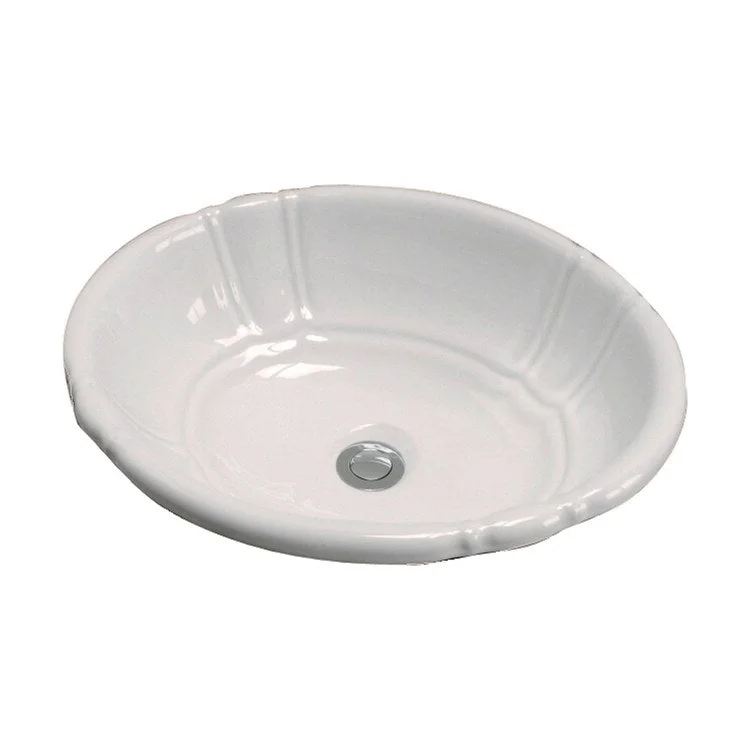 Lavatory Sink Lisbon Drop In 17-3/8 Inch Circle Bisque