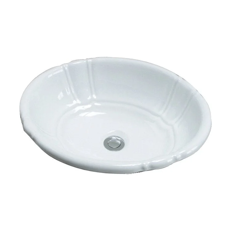 Lavatory Sink Lisbon Drop In 17-3/8 Inch Circle White