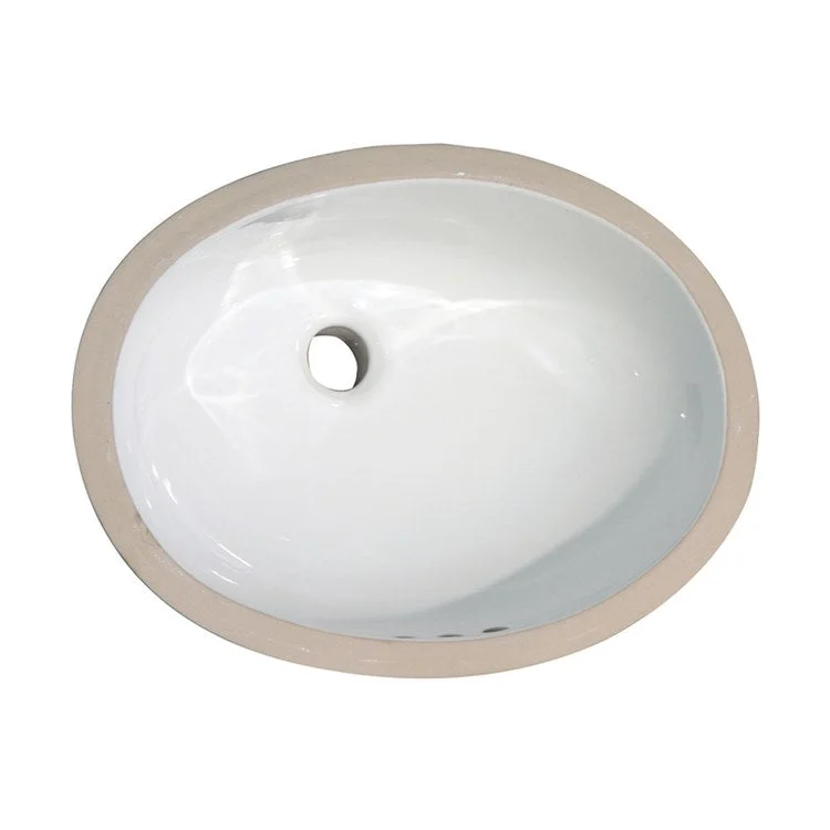 Lavatory Sink Rosa 570 Undercounter 21-1/2 x 16-1/2 Inch Oval White