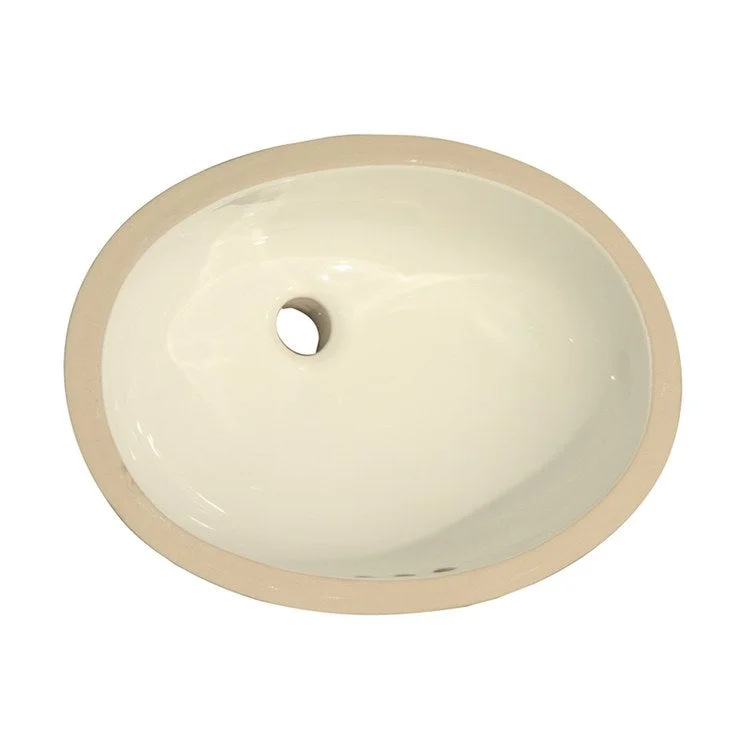 Lavatory Sink Rosa 500 Undercounter 19-1/2 x 16-3/8 Inch Oval Bisque