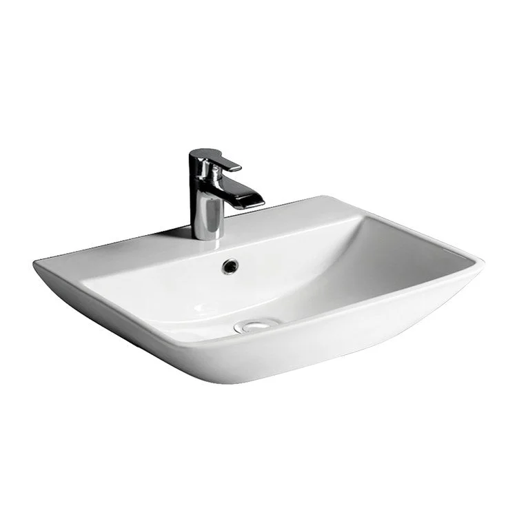 Lavatory Sink Summit 500 Wall Hung 19-3/4 Inch Rectangle White