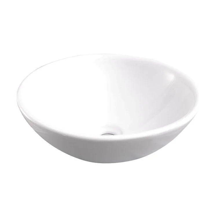 Vessel Decker Above Counter Oval 15-3/4 Inch White Vitreous China