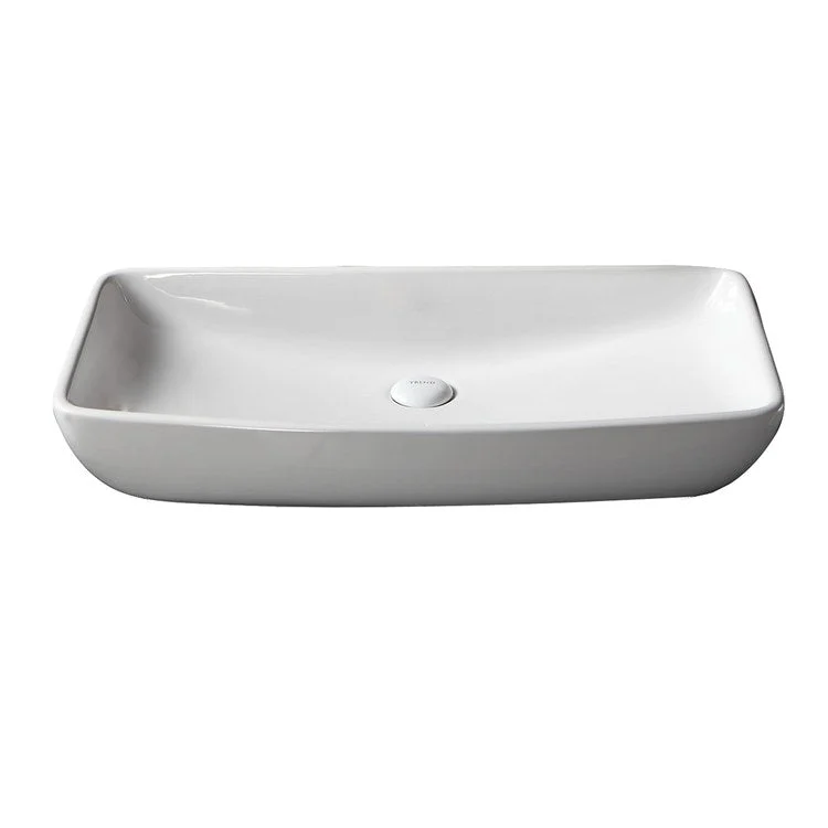 Vessel Pericon Above Counter Rectangle 27-3/4 Inch White Vitreous China