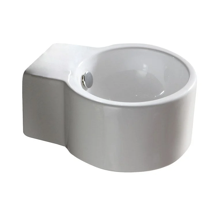 Lavatory Sink Calla Above Counter & Wall Hung 11 Inch Circle White