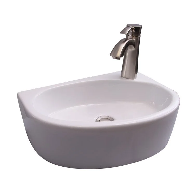 Lavatory Sink Albion Wall Hung Right 17 Inch White