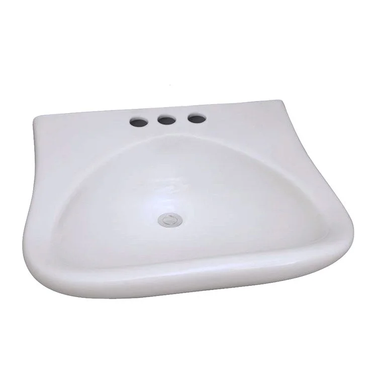 Lavatory Sink Bella Wall Hung 24 Inch 4 Inch Spread White