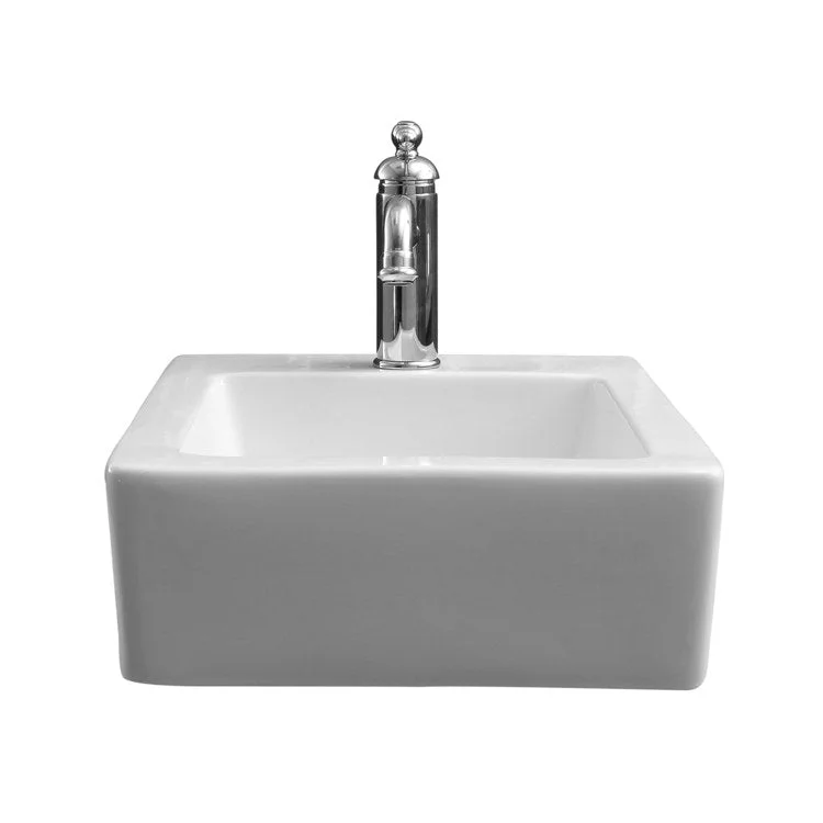 Lavatory Sink Grabil Wall Hung 18 Inch Rectangle White