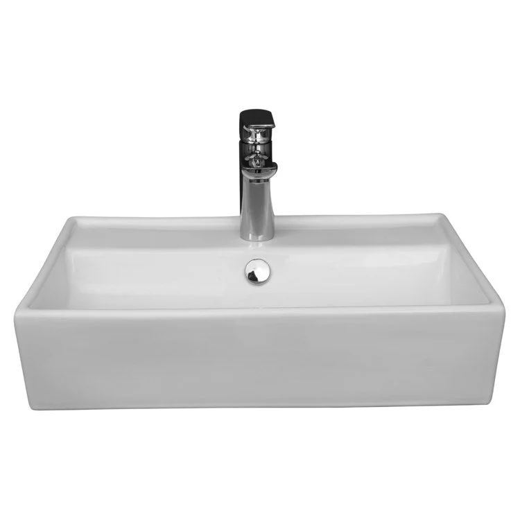 Lavatory Sink Lyons Wall Hung 22 Inch Rectangle White