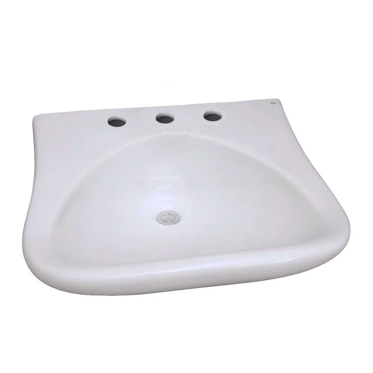 Lavatory Sink Bella Wall Hung 24 Inch 8 Inch Spread White