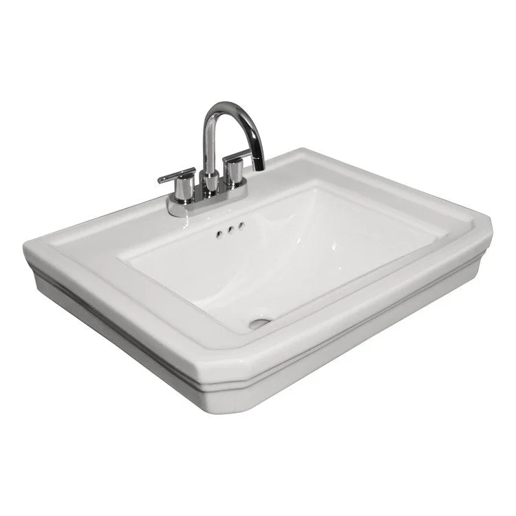 Lavatory Sink Drew 610 Wall Hung with Overflow 16 Inch 4 Inch Spread Rectangle White