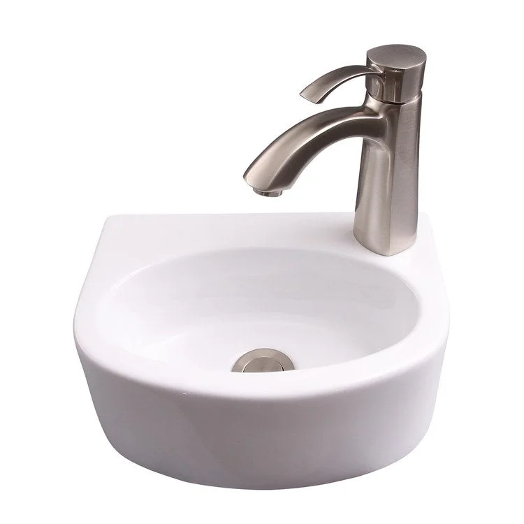 Lavatory Sink Cadiz Wall Hung 12-1/4 Inch 12 Inch Spread White