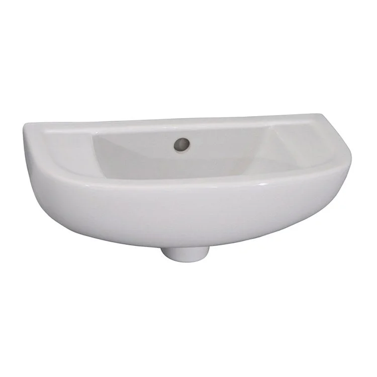 Lavatory Sink Compact Slim Line 18 Inch Rectangle White