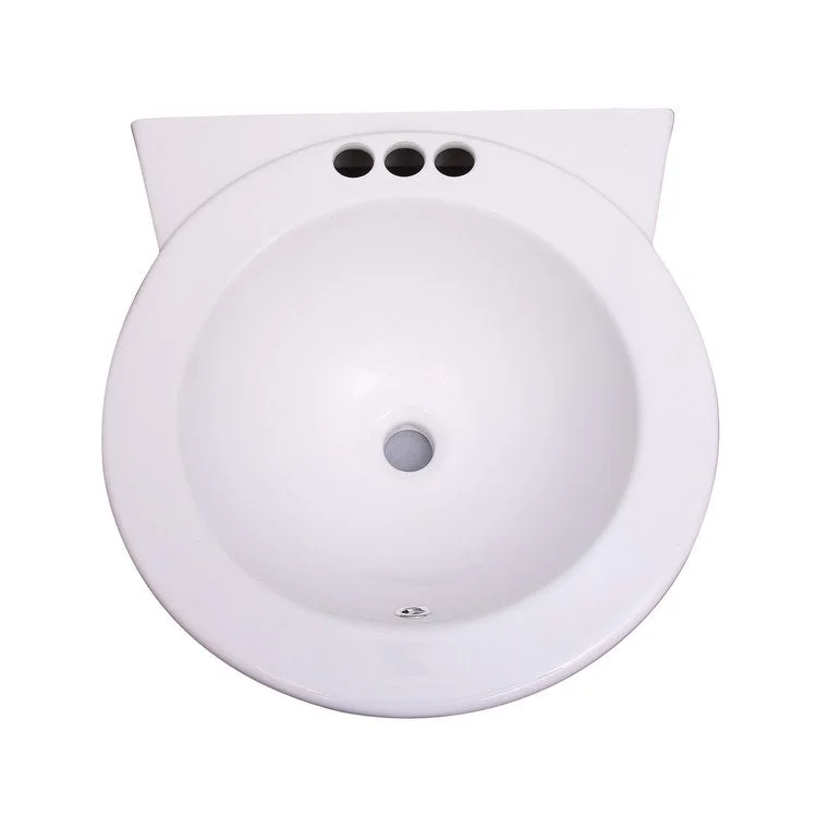 Lavatory Sink Levine Wall Hung 19-3/4 Inch 4 Inch Spread White