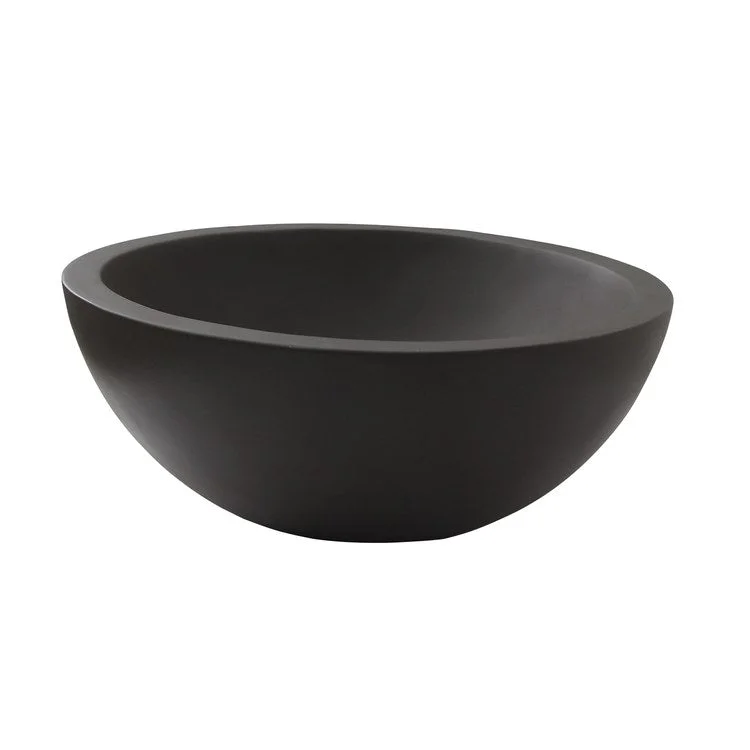 Vessel Caspar Small Oval 16-5/8 Inch Dark Gray Concrete