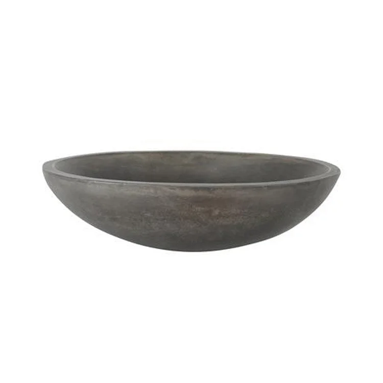 Vessel Caspar Large Oval 21-3/4 Inch Dusk Gray Concrete