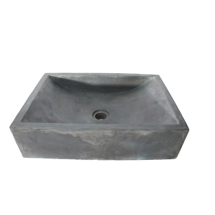 Vessel Eldon Above Counter Rectangle 19-1/2 Inch Copper Green Concrete