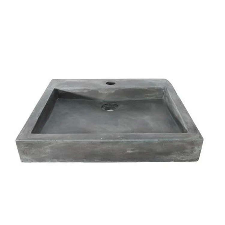 Vessel Ewan Above Counter Rectangle 19-3/4 Inch Dusk Gray Concrete