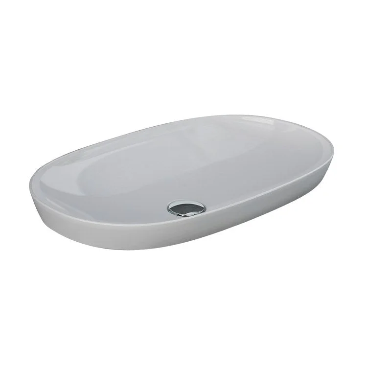 Lavatory Sink Variant Drop In 19-3/4 x 14 Inch Oval White