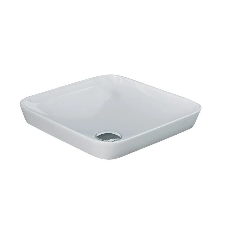 Lavatory Sink Variant Drop In 14 Inch Square White