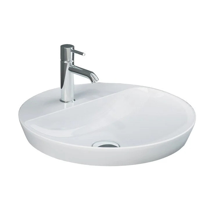 Lavatory Sink Variant Drop In 16-1/2 Inch Round White