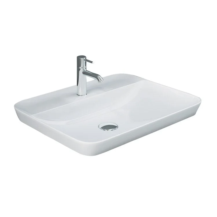 Lavatory Sink Variant Drop In with Deck 21-5/8 x 16-1/2 Inch Rectangle White