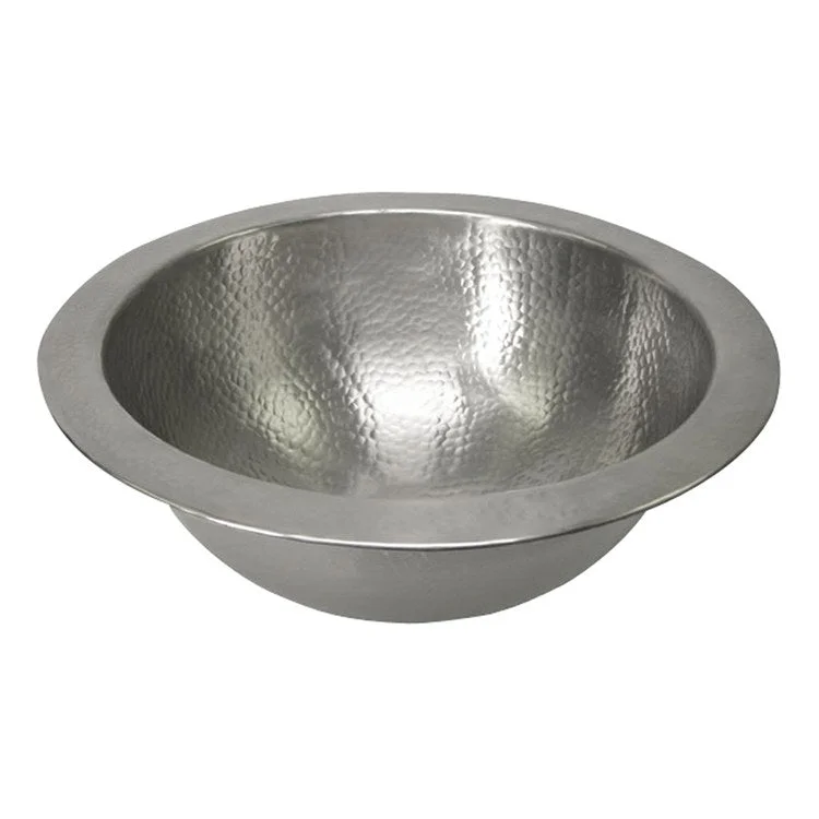 Lavatory Sink Addie 12 Inch Round Hammered Pewter